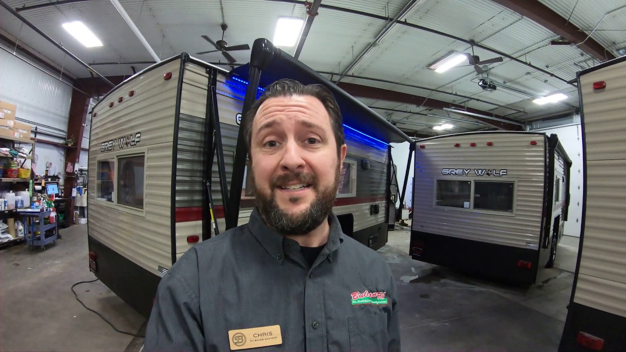 2019 Cherokee Grey Wolf 16 GR Fish House with Power Awning, RV Fridge