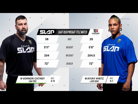 Power Slap 1 Vern Cathey vs AyJay Hintz  Light Heavyweight Championship