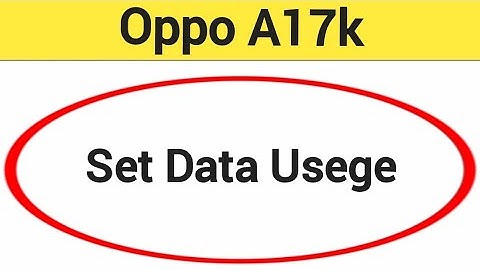 How to set data usege, Oppo A17K me data limit Kaise lagaen