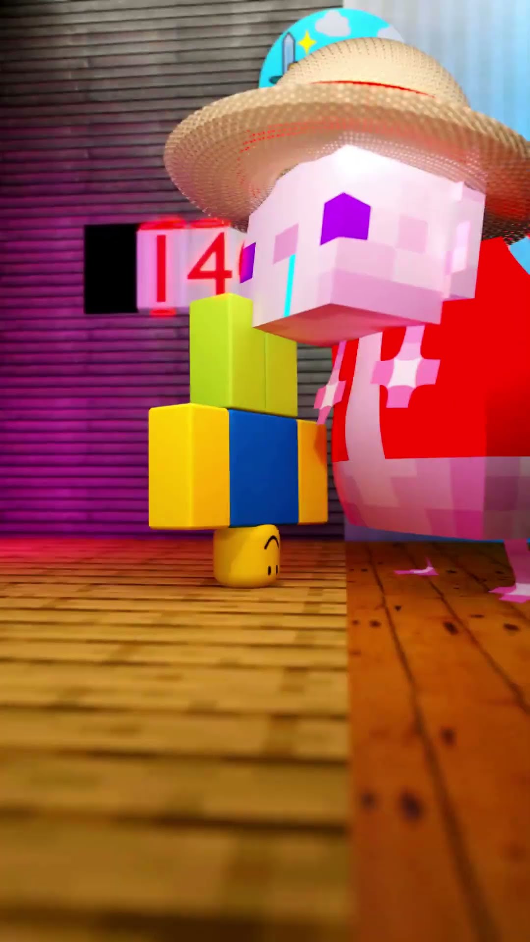 Roblox vs Minecraft　 #minecraft #roblox #axolotl