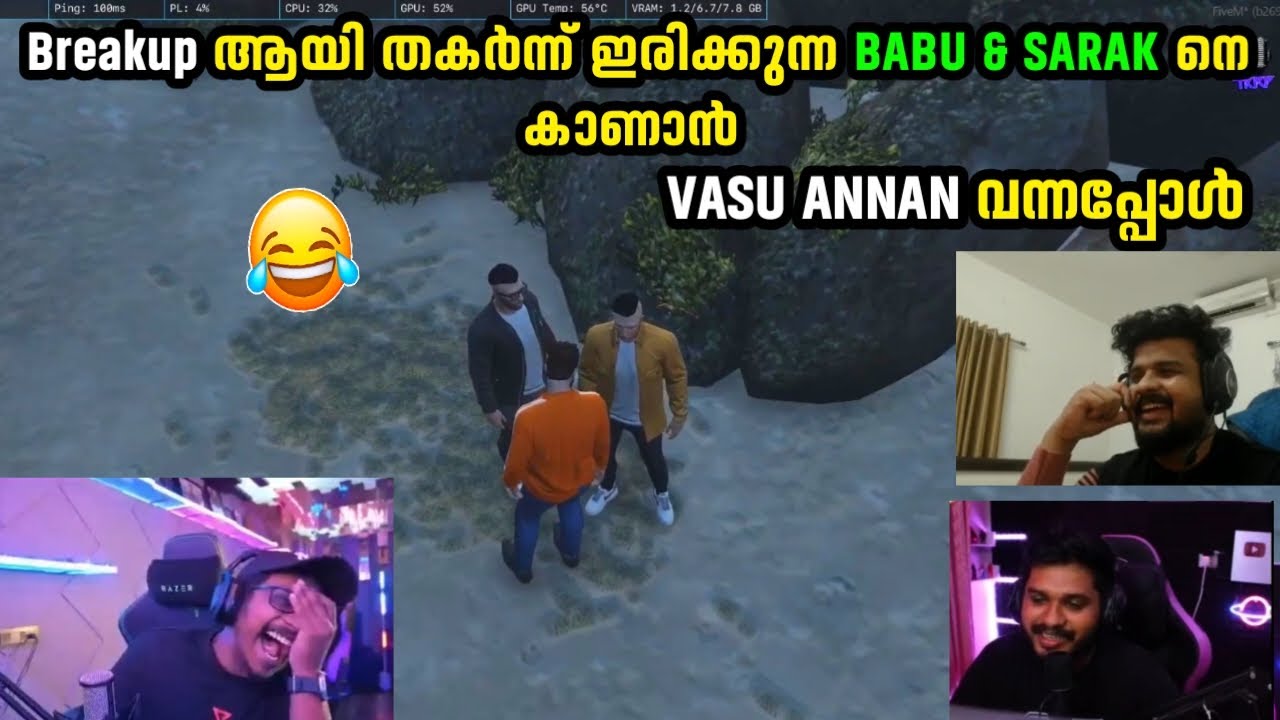 Breakup 💔ആയി തകർന്ന് ഇരിക്കുന്ന BABU & SARAK നെ കാണാൻ VASU ANNAN വന്നപ്പോൾ 😹