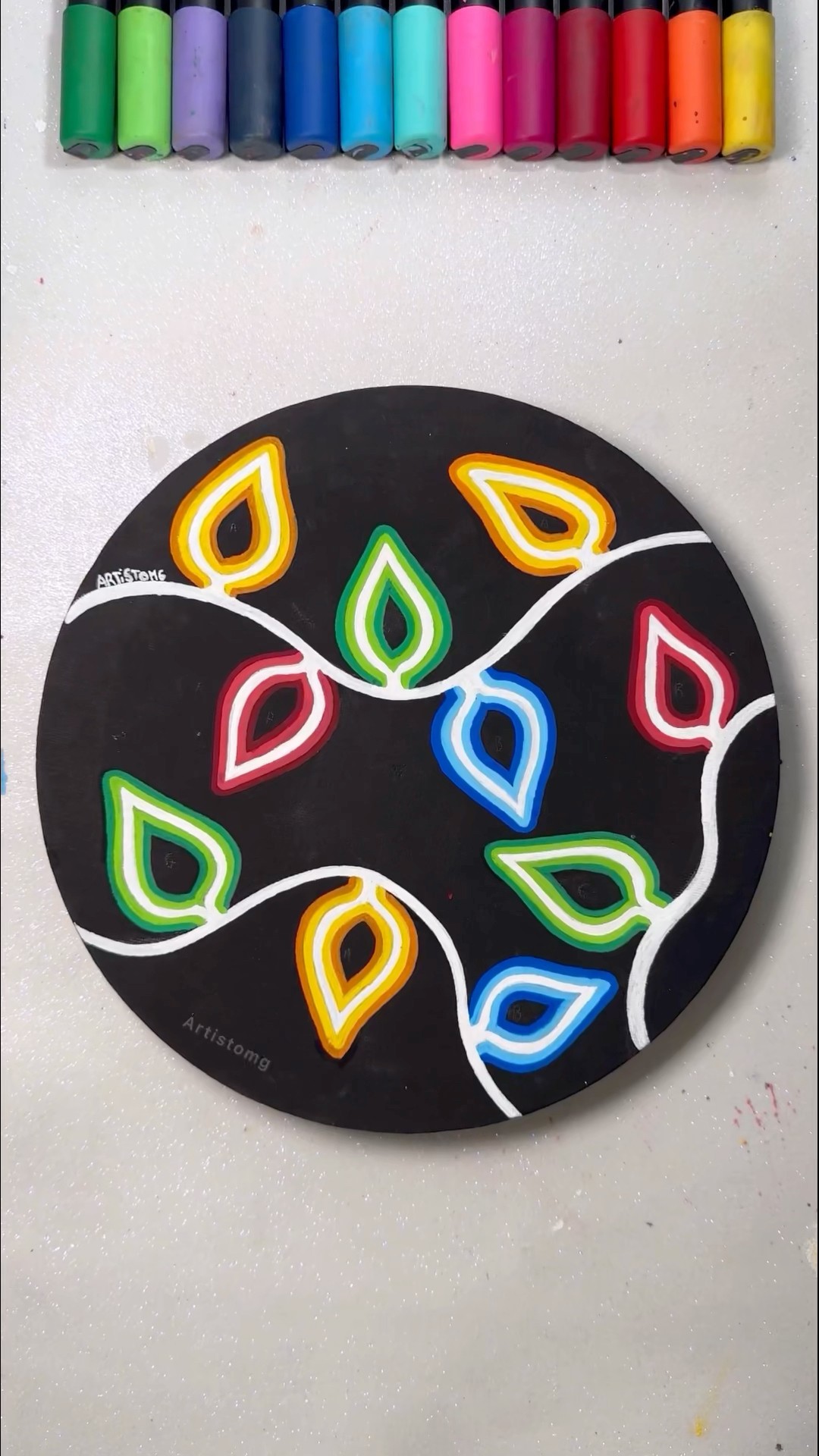 Most Satisfying Art with Neon Technique! ?✨? #creativeart