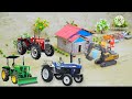 मिनी गाय फार्म हाउस डिजाइन / Mini cow form diy mini tractor science project with concrete mixer 