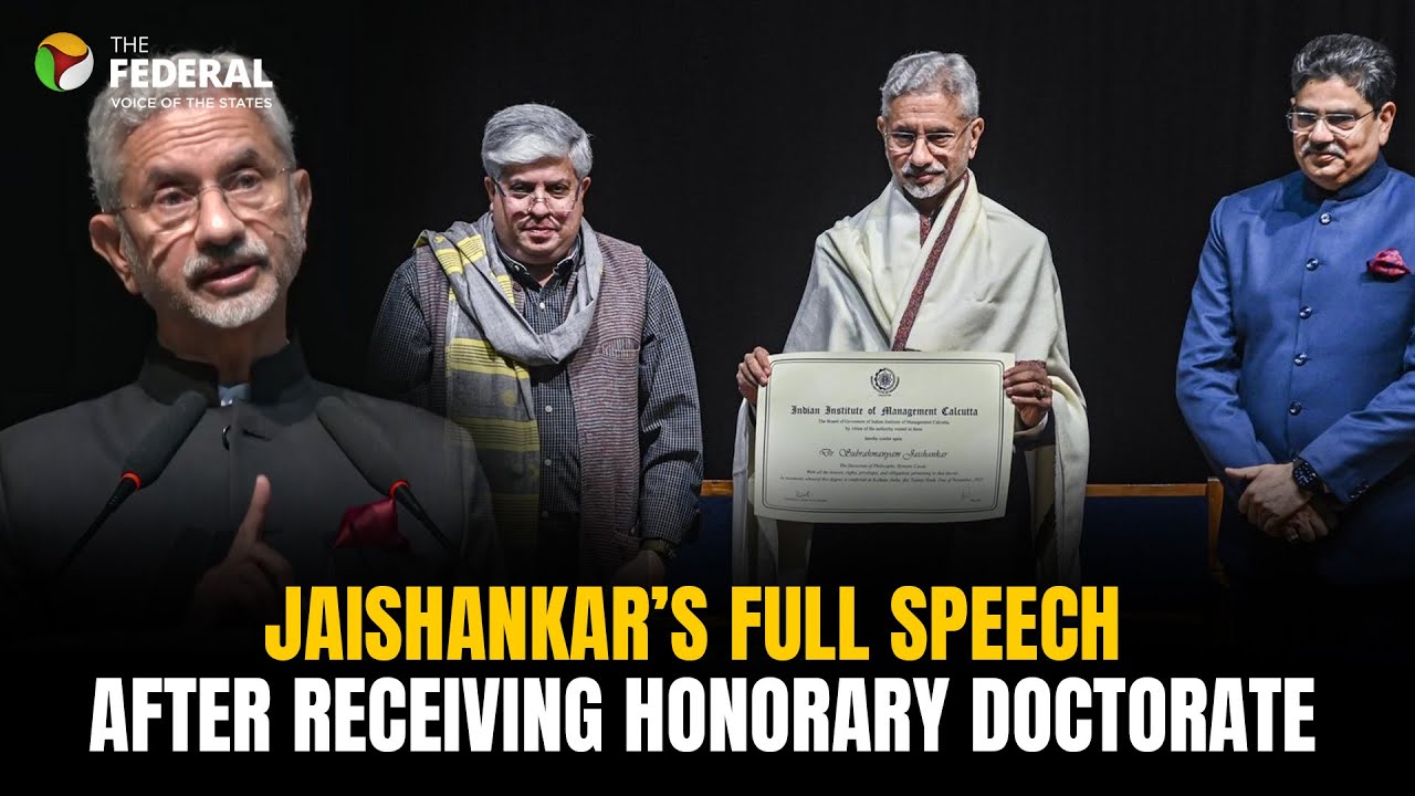 Jaishankar gets honorary doctorate at IIM-Calcutta, flags politics trumping economics | The Federal