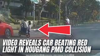 Video Reveals Car Beating Red Light in Hougang PMD Collision