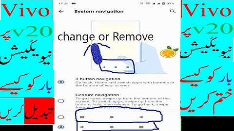 How to change navigation bar on vivo v20 | urdu | hindi | How to remove navigation bar on vivo v20