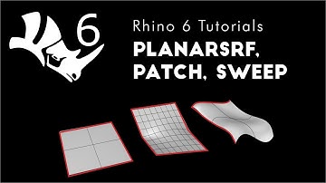 Rhino 6 3D Modeling 1.06  Planarsrf, Patch, Sweep, Loft