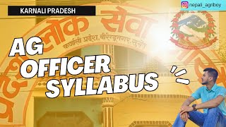 Agriculture Officer Syllabus | Karnali Pradesh Lok sewa Ayog Krishi Adhikrit| कृषि अधिकृत सातौं तह