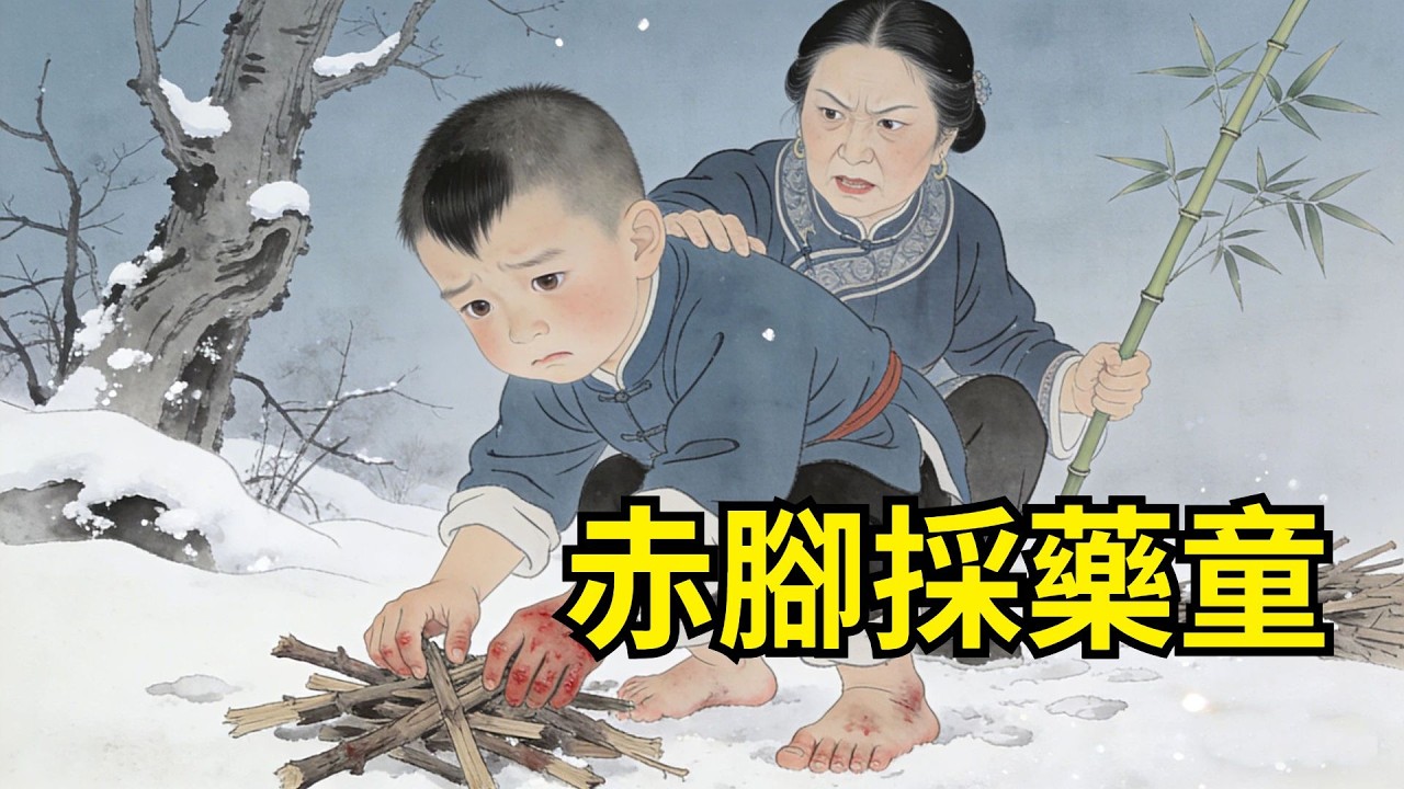 繼母逼8歲繼子冬日赤腳拾柴，雙腳凍瘡潰爛，遇采藥翁憐惜傳授草藥知識，他于懸崖采得珍稀“雪蓮草”，不僅治好了自己的腳，更成爲禦用藥商。【故事便利店】#民間故事#傳統故事#故事頻道#聽書#睡前故事#情感