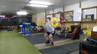 Hang clean below knee + jerk (slow eccentric) CJV03