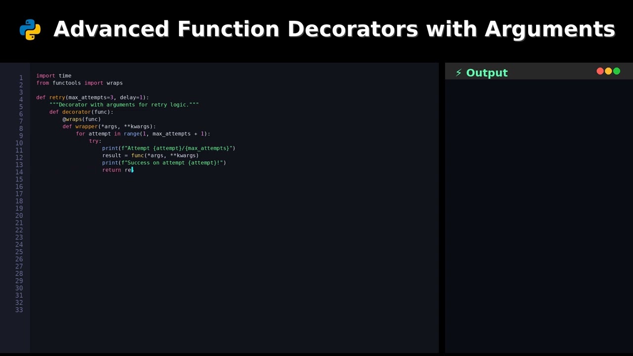 Advanced Function Decorators with Arguments 