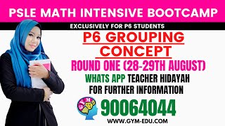 P6 Grouping Concept | PSLE Math Intensive Bootcamp | WA 90064044 for Registration