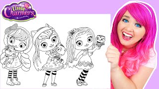 Coloring Little Charmers Hazel, Lavender & Posie Coloring Pages | Prismacolor Paint Markers screenshot 2