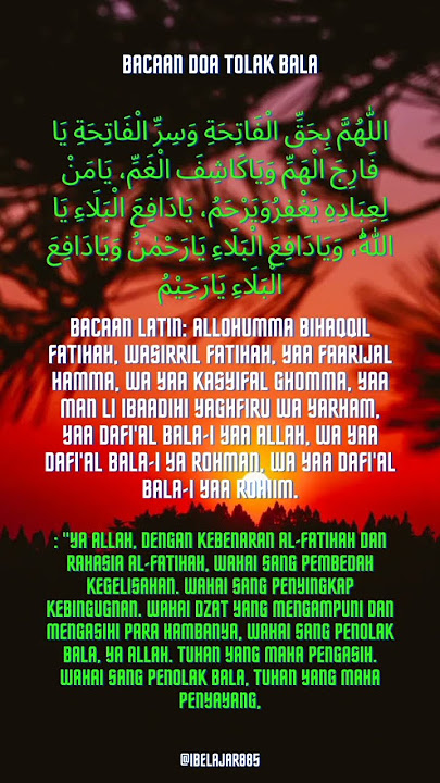 DOA TOLAK BALA -ALLAHUMMA BIHAQQIL FATIHAH #shrots