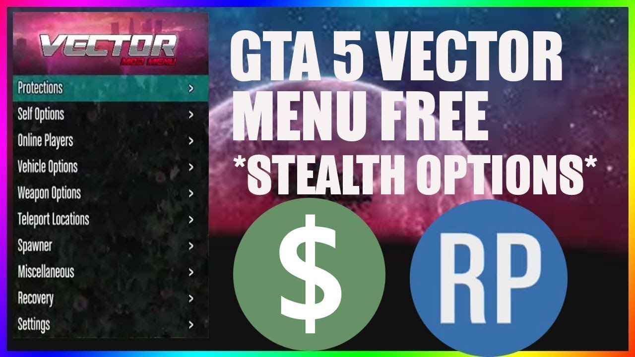 GTA V Vector Mod Menu (1.0.4) by Krypticon - Free download on ToneDen