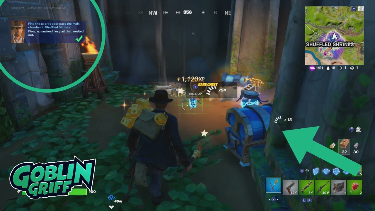 How to find the secret door past the main chamber in Shuffled Shrines