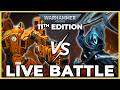 🔴Let's Play 11th Edition! | Necrons vs T'au Empire - Live #new40k Battle Report