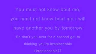 beyonce lyrics irreplaceable
