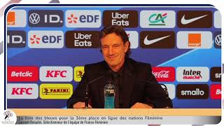 La liste de Laurent Bonadei du 20 novembre 2026 pour la 3ème place en ligue des nations féminine