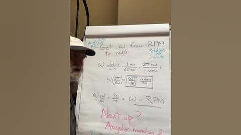 Converting RPMs to Radians/second