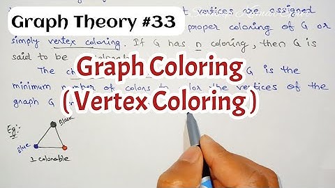 Graph Coloring | Vertex coloring | Chromatic number | Discrete mathematics