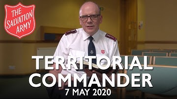 A message from the Territorial Commander | The Salvation Army