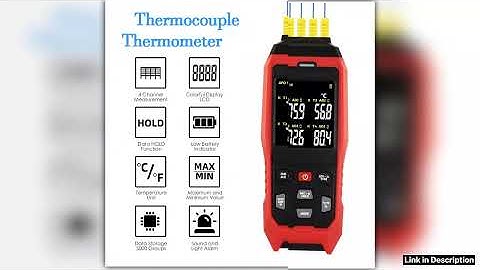 4 Channels Thermocouple Thermometer Data Logger Thermometer K Type Temperature Logger with Sound Li