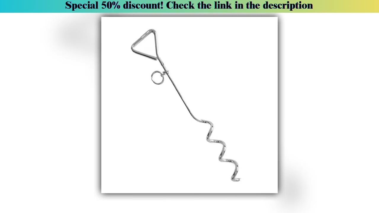 Slide Dog Stakes For Outside Spiral Shape Stainless Steel Heavy Duty Camping Stakes Rustproof Porta