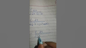 Integration of 1/√7-6x-x² #cbse #maths #jee #nda #shorts