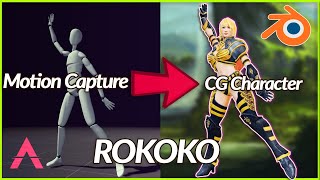 Rokoko Studio Pro | How to apply motion capture animation to a character in BLENDER screenshot 5