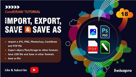 CorelDRAW TUTORIAL - Import, Export, Save and Save as