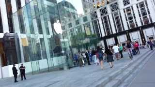 Рассказы о Нью-Йорке. Манхэттен.  Магазин Эпл на 5-й авеню. Manhattan. Apple store on 5th Avenue(, 2013-06-13T07:16:28.000Z)