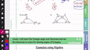 5-2 Exterior Angle Theorem Triangles