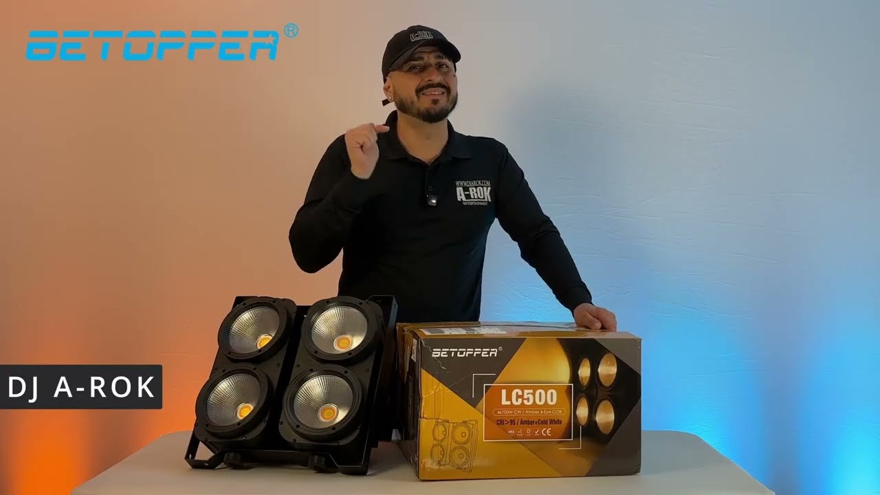 Betopper LC500 4x100w Amber/CW High CRI COB Blinder Light