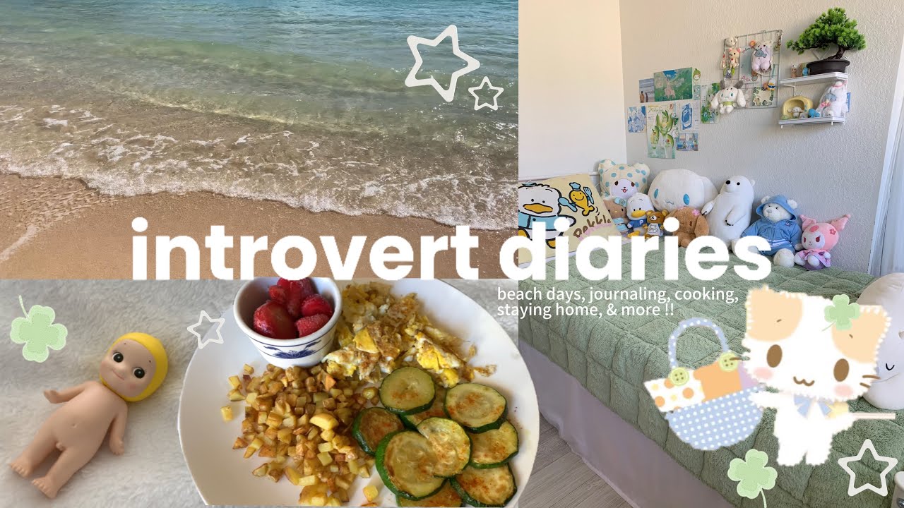introvert diaries 👒🌊 - beach days, journaling, cooking, staying home, and more !!