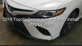 2019 Toyota Camry Subwoofer & Amp Install With Stock Head Unit Step by Step