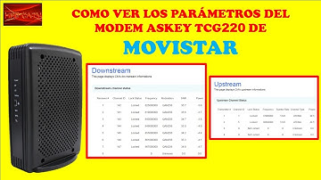 COMO VER LOS PARAMETROS DE OPERATIVIDAD DEL MODEM ASKEY TCG220 DE MOVISTAR CURSO DE MOVISTAR UNO