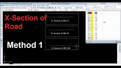 Making Cross Section of Road With Excel Data|  Excel Data| AutoCAD| Method 1 in Urdu Hindi