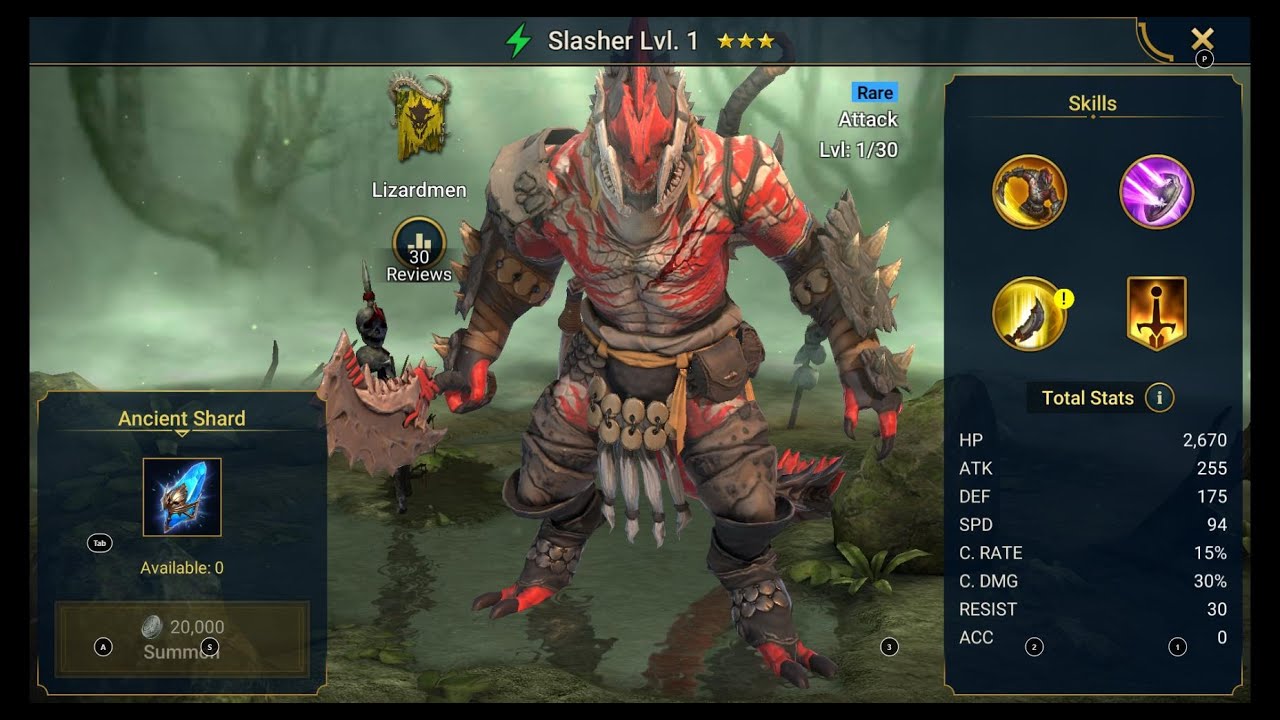 Raid Shadow Legends Unlocking Slasher Rare Spirit Champion Youtube