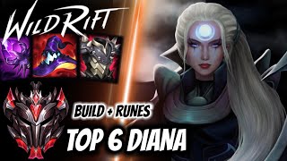 Wild Rift Top 6 Diana - Grandmaster Full Ranked