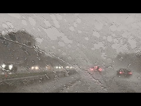 Thunderstorm & my trip 🚗 Windstorm ⛈️ Rain 🌧️ Road
