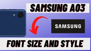 Samsung a03,A03 core Font size and style settings | Display settings