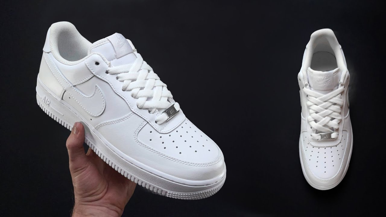 bout Geplooid diepvries HOW TO DIAMOND LACE NIKE AIR FORCE LOW 1 LOOSE | (Nike AF1 Diamond laces  style) - YouTube