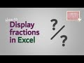 How to use Fraction in Excel | Convert Decimal into Excel