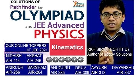MCQ(Q.6 to Q.10)Pathfinder Kinematics MCQ detailed solutions with analysis by RKH SIR(B.TECH IITD)
