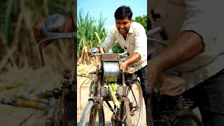 Cycle se bana di Ganne ki Juice Machine 😳 #Jugaad #Kisan