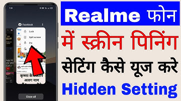 How to use screen pinning setting in realme phone ।। realme phone me screen pinning kaise use kare