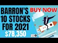 Top 10 Stocks To BUY For 2021 According To Barron's! Best Stocks To BUY NOW!