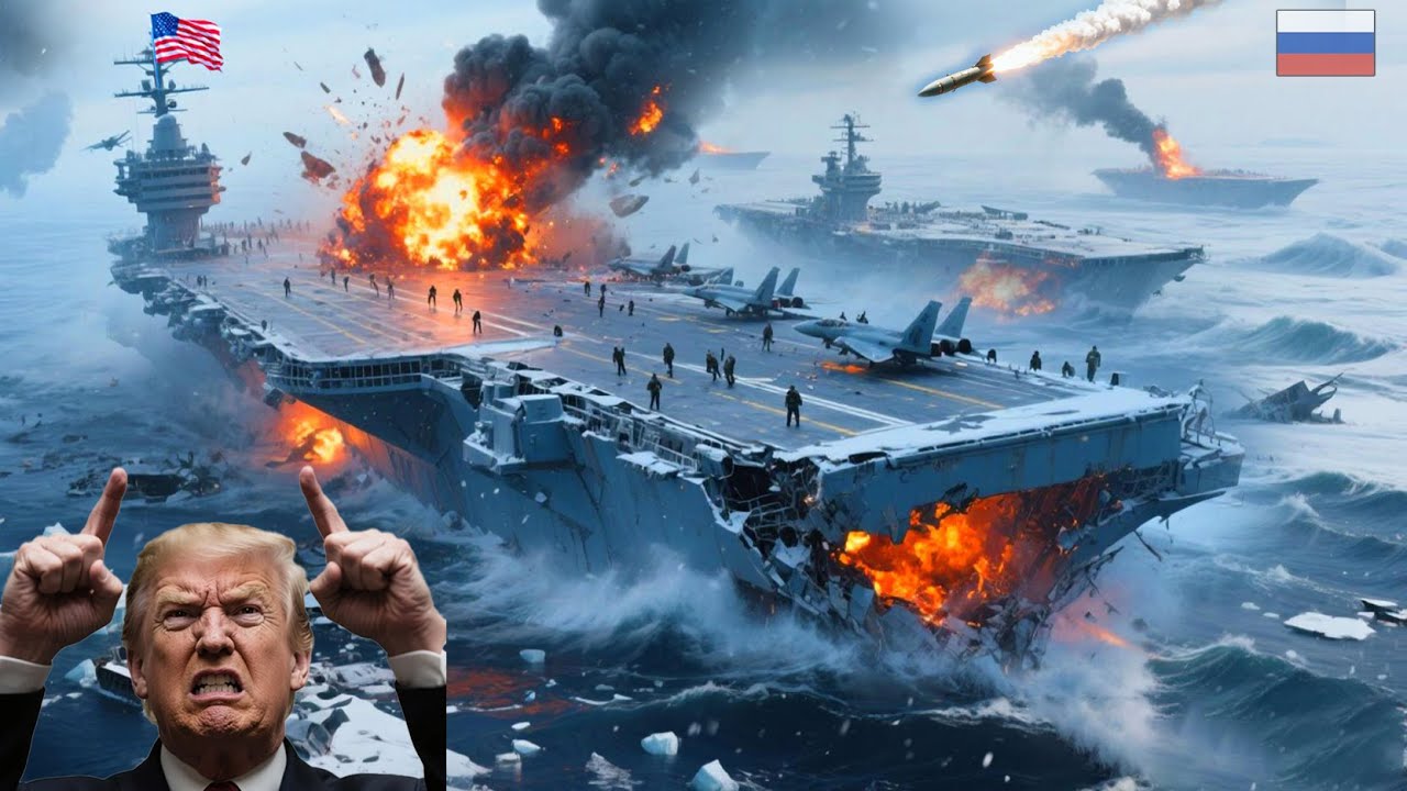 25 минут назад! Флагманский авианосец США был сбит российской ракетой. Смотрите!