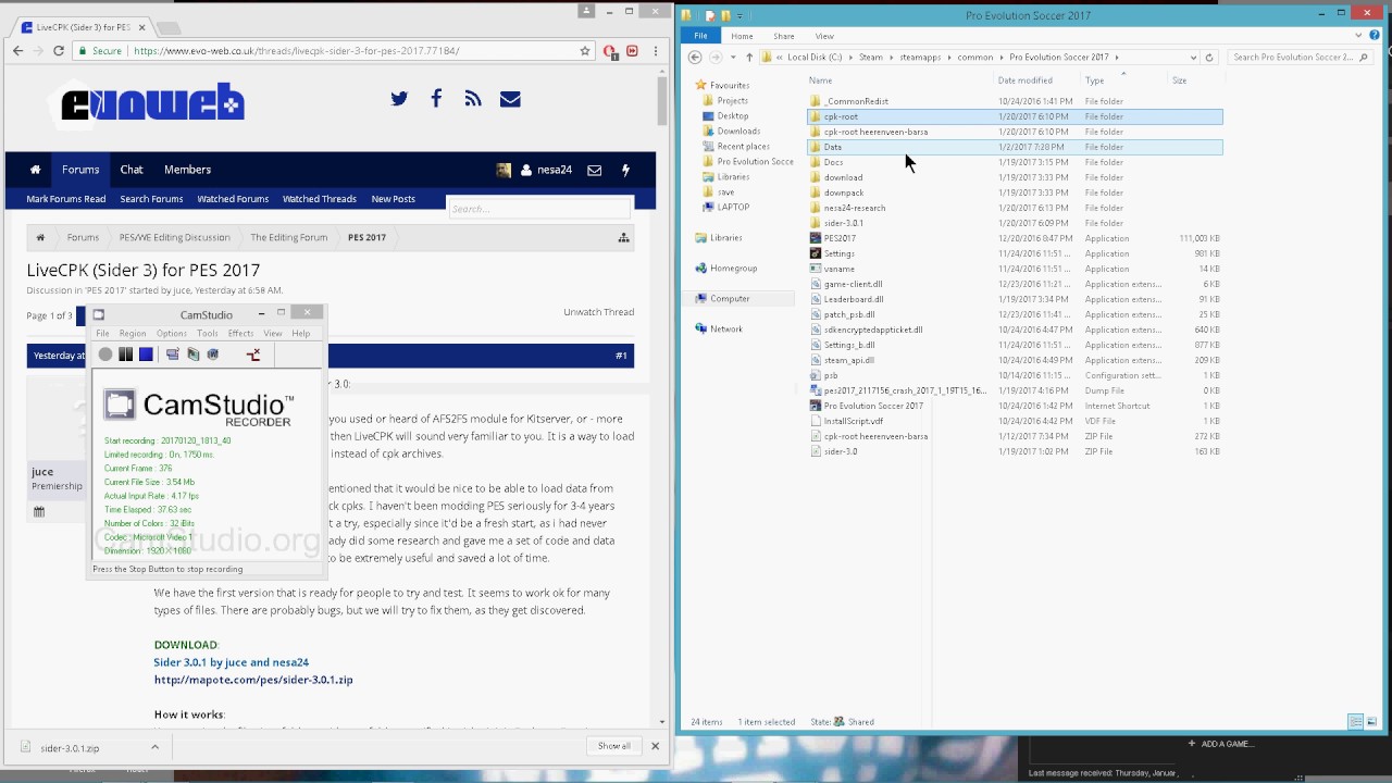 pes17 -cpklive setup - juce + nesa24